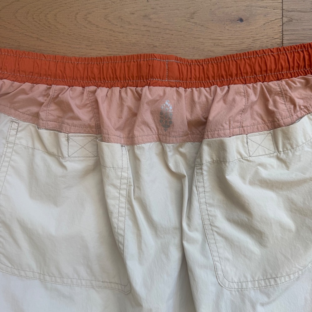 FP Movement by Free People Cream Track Joggers with Pink and Orange Accents - Picture 8 of 8
